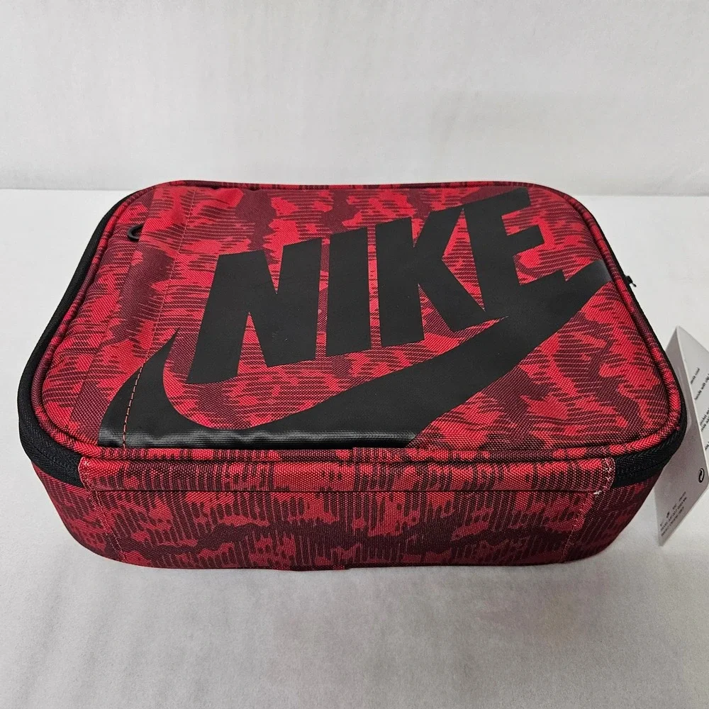 Nike Hard Shell Insulated Lunch Bag 9A2744-H24 Gym Red Black Digi Camo